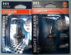 Крушки H1 OSRAM NIGHT BREAKER PLUS+90% повече халогенна светлина.
Цена-35лвкт.